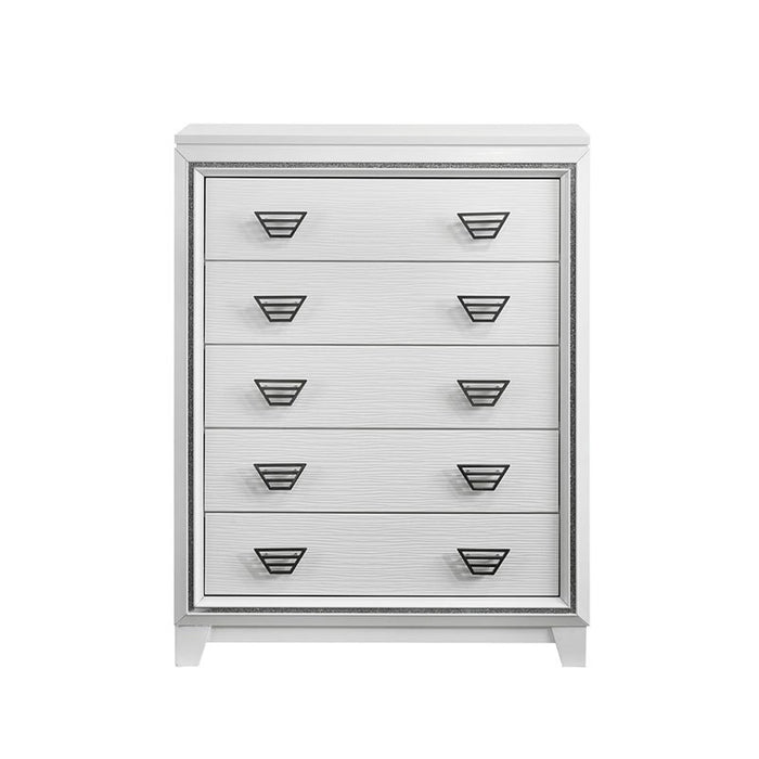 Elements International Moondance Chest in White - Vida Furniture (Laredo,TX)