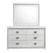 Elements International Moondance Dresser in White - Vida Furniture (Laredo,TX)