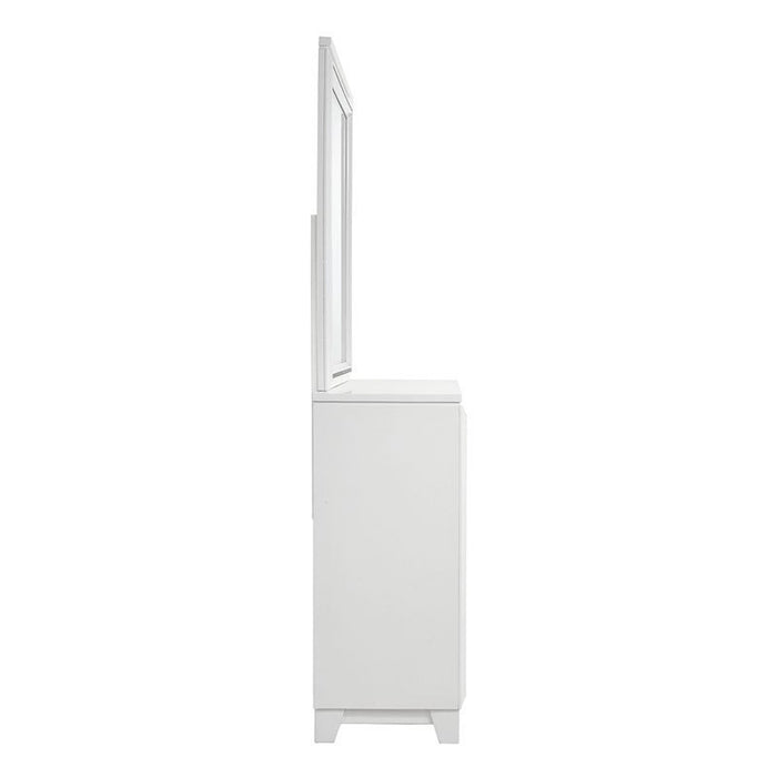 Elements International Moondance Dresser in White - Vida Furniture (Laredo,TX)