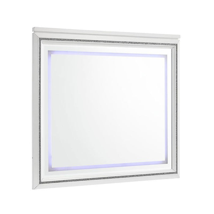 Elements International Moondance Mirror in White - Vida Furniture (Laredo,TX)