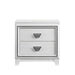 Elements International Moondance Nightstand in White - Vida Furniture (Laredo,TX)