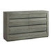 Elements International Zig Dresser in Grey - Vida Furniture (Laredo,TX)