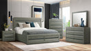 Elements International Zig Dresser in Grey - Vida Furniture (Laredo,TX)