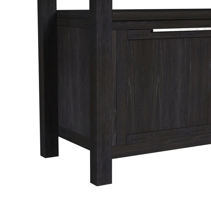 Transcend Counter Height Dining Set in Charcoal-Table and Four Chairs