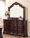 Crown Mark Furniture Sheffield Dresser Mirror in Dark Cherry - Vida Furniture (Laredo,TX)