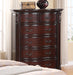 Crown Mark Furniture Sheffield 6-Drawer Chest in Dark Cherry - Vida Furniture (Laredo,TX)