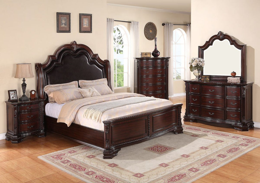 Crown Mark Furniture Sheffield 6-Drawer Chest in Dark Cherry - Vida Furniture (Laredo,TX)