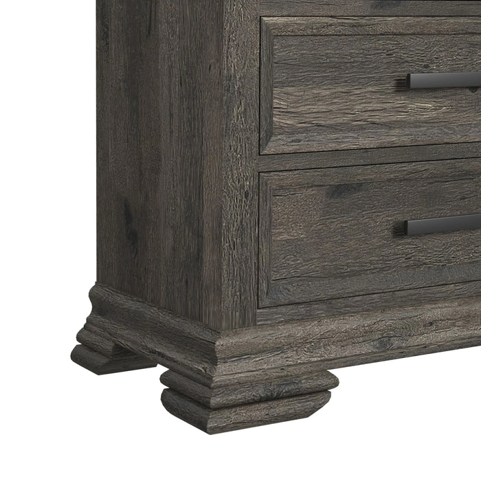 Park Ridge Sleigh Storage Bedroom Set in Charcoal
