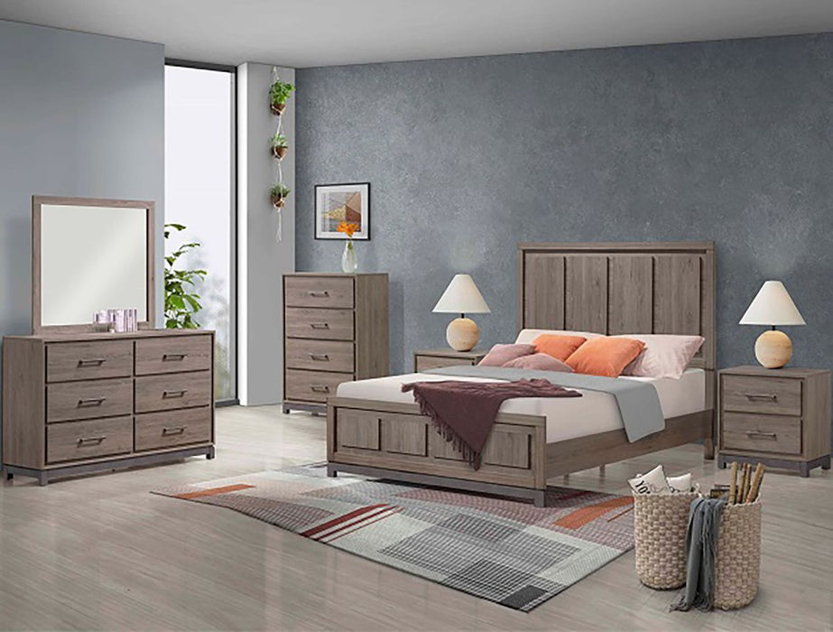 Crown Mark Furniture River 2 Drawer Nightstand in Brown - Vida Furniture (Laredo,TX)