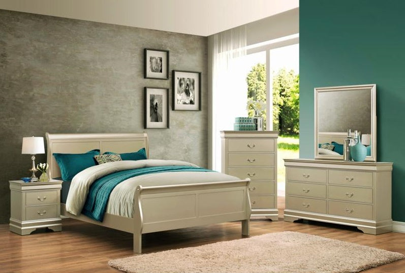 Crown Mark Louis Philip Mirror in Champagne - Vida Furniture (Laredo,TX)