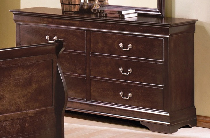 Crown Mark Furniture Louis Philip Dresser in Dark Cherry - Vida Furniture (Laredo,TX)