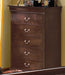 Crown Mark Furniture Louis Philip Drawer Chest in Dark Cherry - Vida Furniture (Laredo,TX)