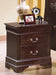 Crown Mark Furniture Louis Philip Nightstand in Dark Cherry - Vida Furniture (Laredo,TX)