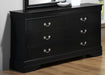 Crown Mark Furniture Louis Philip Dresser in Black - Vida Furniture (Laredo,TX)