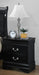 Crown Mark Furniture Louis Philip Nightstand in Black - Vida Furniture (Laredo,TX)