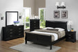 Crown Mark Furniture Louis Philip Nightstand in Black - Vida Furniture (Laredo,TX)