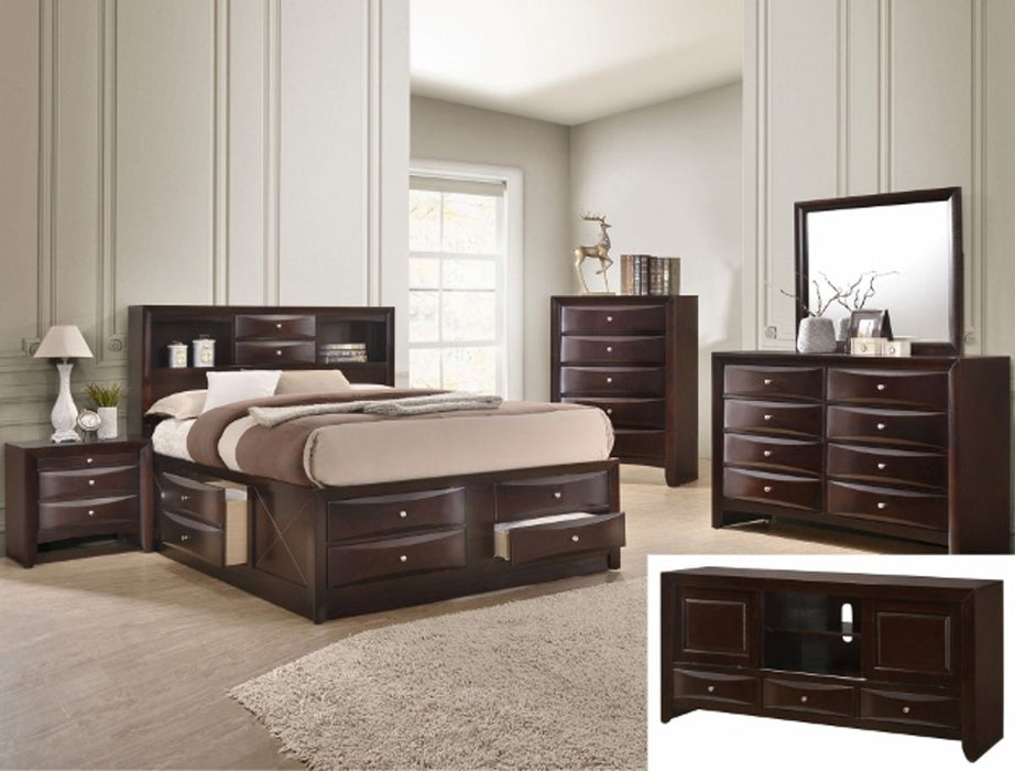 Crown Mark Emily Mirror in Dark Cherry - Vida Furniture (Laredo,TX)