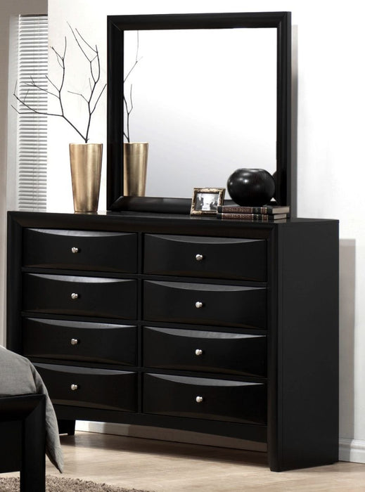 Crown Mark Furniture Emily Dresser Mirror in Black - Vida Furniture (Laredo,TX)