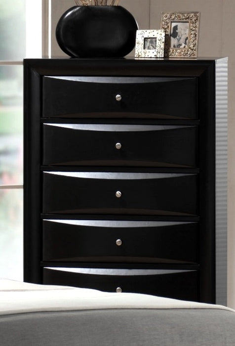 Crown Mark Furniture Emily Drawer Chest in Black - Vida Furniture (Laredo,TX)
