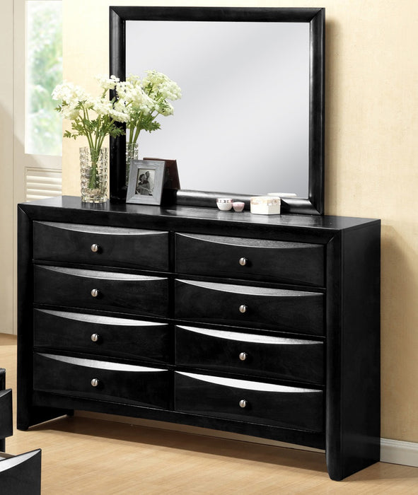 Crown Mark Furniture Emily Dresser Mirror in Black - Vida Furniture (Laredo,TX)