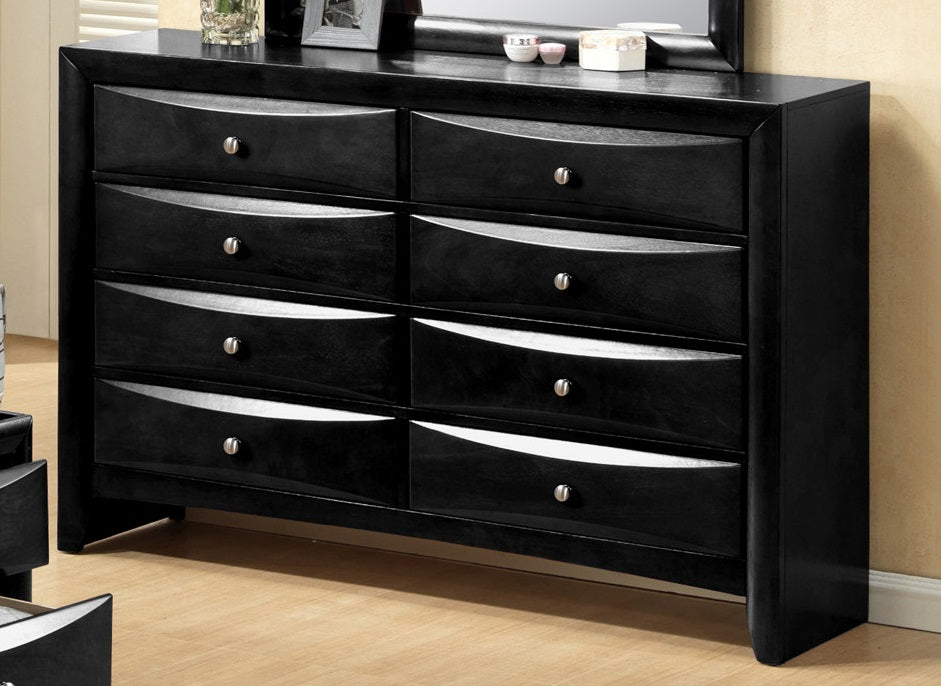 Crown Mark Furniture Emily Dresser in Black - Vida Furniture (Laredo,TX)