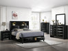 Crown Mark Furniture Fallon Queen Platform Bed with Storage in Black B4288-Q - Vida Furniture (Laredo,TX)