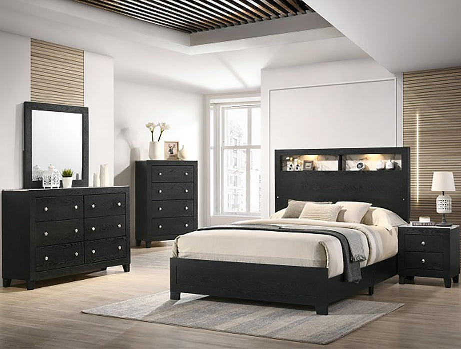 Crown Mark Furniture Cadence 4 Drawer Chest in Black - Vida Furniture (Laredo,TX)