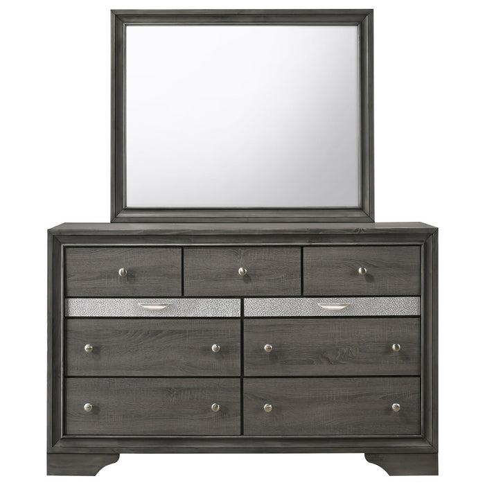 Crown Mark Regata Mirror in Grey - Vida Furniture (Laredo,TX)