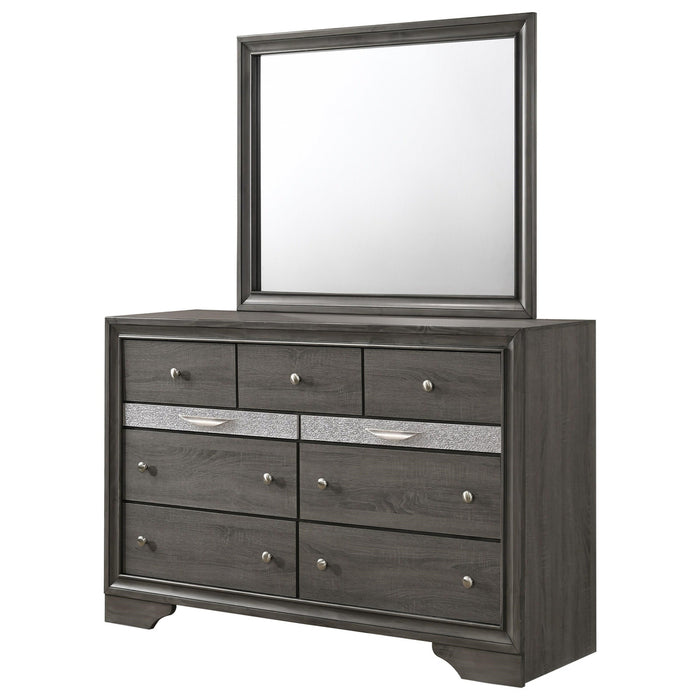 Crown Mark Regata Mirror in Grey - Vida Furniture (Laredo,TX)