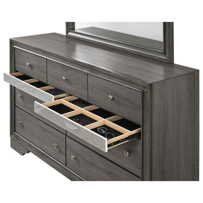 Crown Mark Regata Dresser in Grey - Vida Furniture (Laredo,TX)