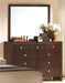 Crown Mark Furniture Evan Dresser Mirror in Warm Brown - Vida Furniture (Laredo,TX)