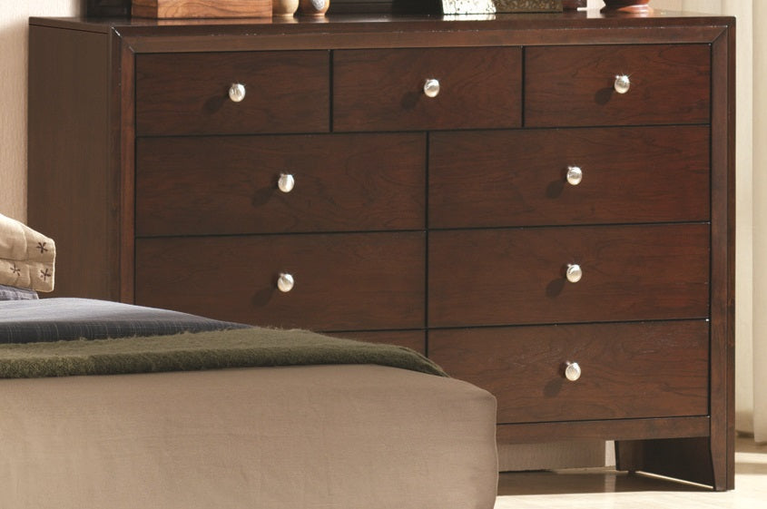 Crown Mark Furniture Evan Dresser in Warm Brown - Vida Furniture (Laredo,TX)