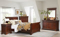 Elements International Chateau Sleigh 5 Drawer Lingerie Chest in Cherry - Vida Furniture (Laredo,TX)