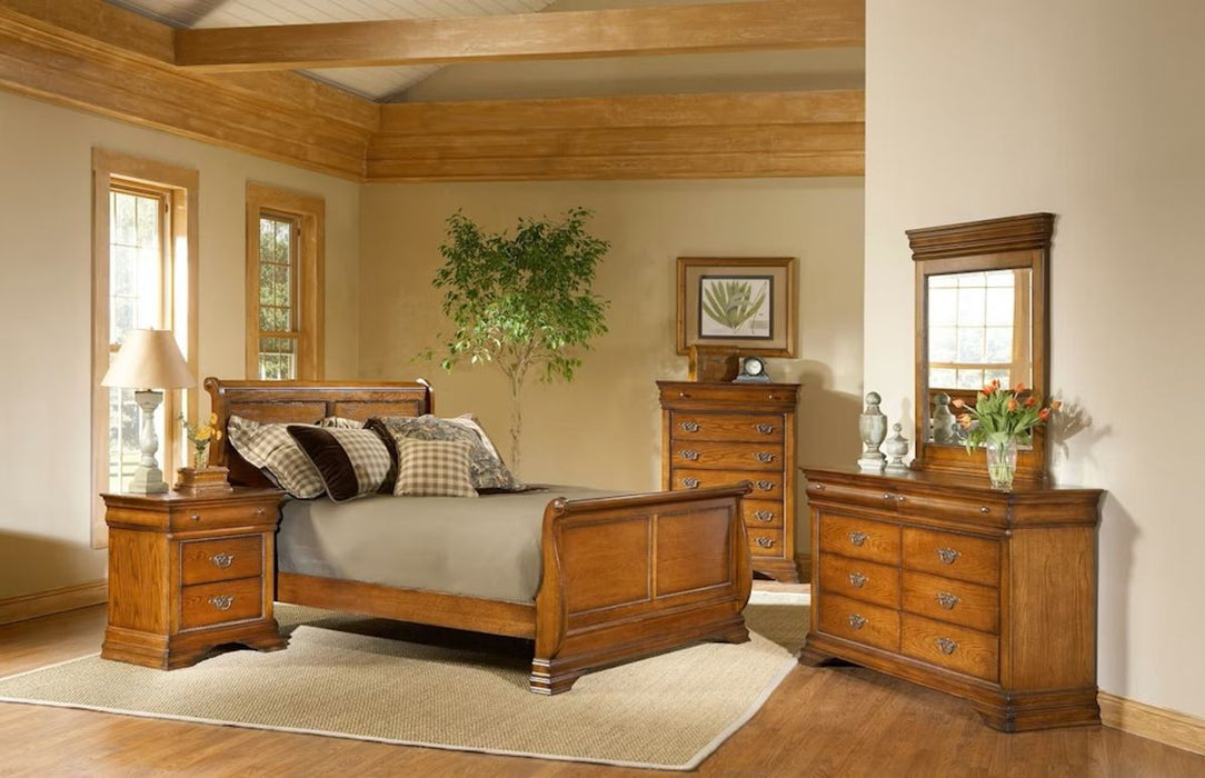 Elements International Shenandoah Nightstand in Classic Oak - Vida Furniture (Laredo,TX)
