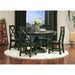 Elements International Britton Mary Dining Table in Charcoal - Vida Furniture (Laredo,TX)