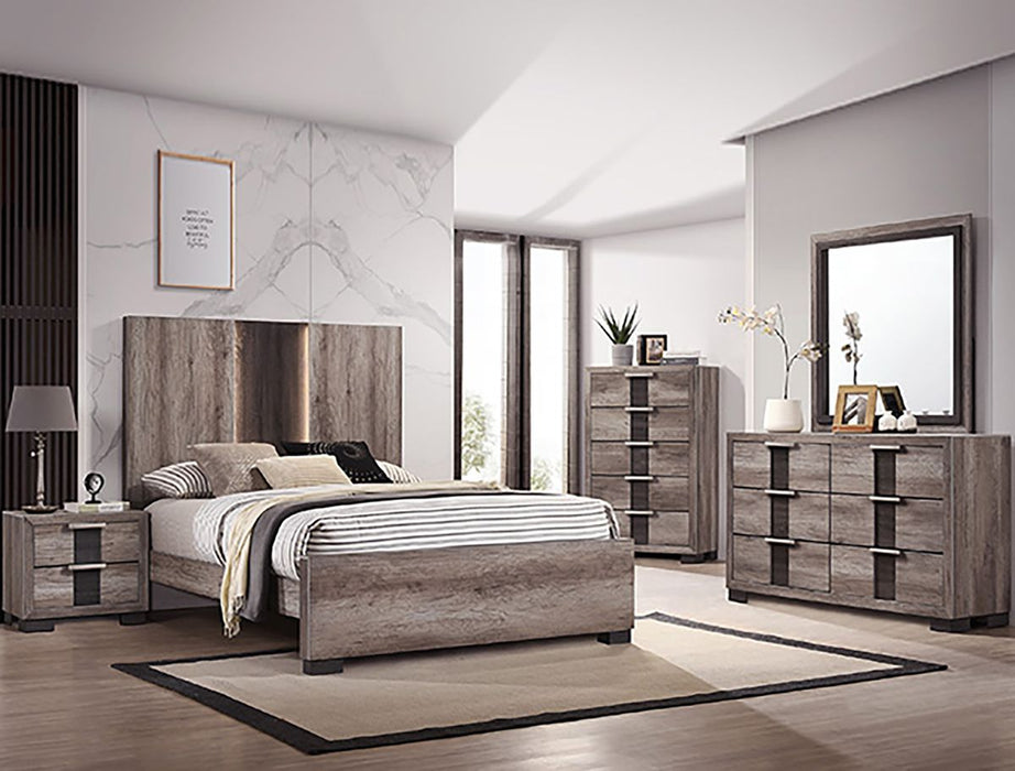 Crown Mark Furniture Rangley 2 Drawer Nightstand in Brown - Vida Furniture (Laredo,TX)