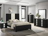 Crown Mark Furniture Rangley 2 Drawer Nightstand in Black - Vida Furniture (Laredo,TX)
