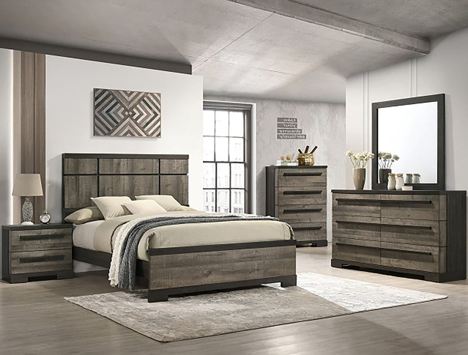 Crown Mark Furniture Remington 2 Drawer Nightstand in Brown - Vida Furniture (Laredo,TX)