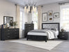 Crown Mark Furniture Jaylen 2 Drawer Nightstand in Black - Vida Furniture (Laredo,TX)