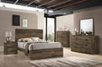 Elements International Bailey Mirror in Warm Walnut - Vida Furniture (Laredo,TX)