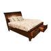 Galaxy Home Baltimore King Bed in Dark Walnut - Vida Furniture (Laredo,TX)