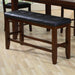 Crown Mark Bardstown Counter Height Bench in Espresso - Vida Furniture (Laredo,TX)