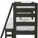 Elements International Cali Kids Twin over Full Bunk Bed with Ladder in Sleek Gray - Vida Furniture (Laredo,TX)