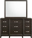 Elements International Beaumont Youth Dresser in Merlot - Vida Furniture (Laredo,TX)