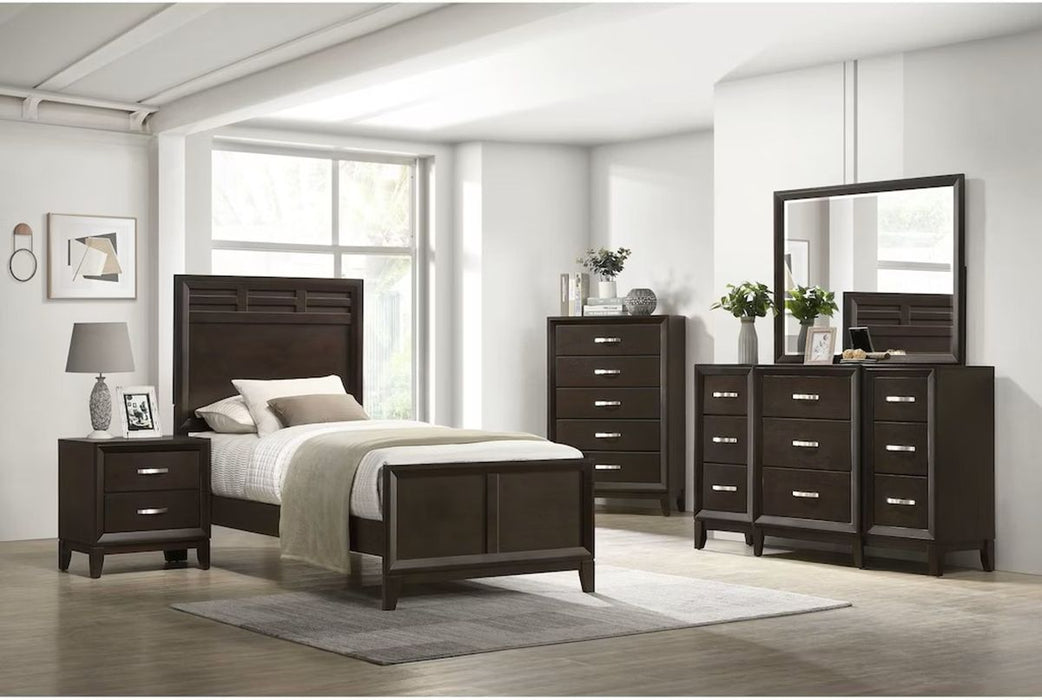 Elements International Beaumont Youth Dresser in Merlot - Vida Furniture (Laredo,TX)