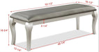 Crown Mark Furniture Caldwell Bench in Light Champagne - Vida Furniture (Laredo,TX)