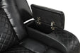Galaxy Home Benz LED & Power Reclining Loveseat in Black - Vida Furniture (Laredo,TX)