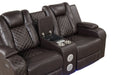 Galaxy Home Benz LED & Power Reclining Loveseat in Brown - Vida Furniture (Laredo,TX)