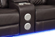 Galaxy Home Benz LED & Power Reclining Loveseat in Brown - Vida Furniture (Laredo,TX)