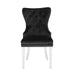 Galaxy Home Erica Stainless Steel Legs Dining Chair (Set of 2) in Black - Vida Furniture (Laredo,TX)